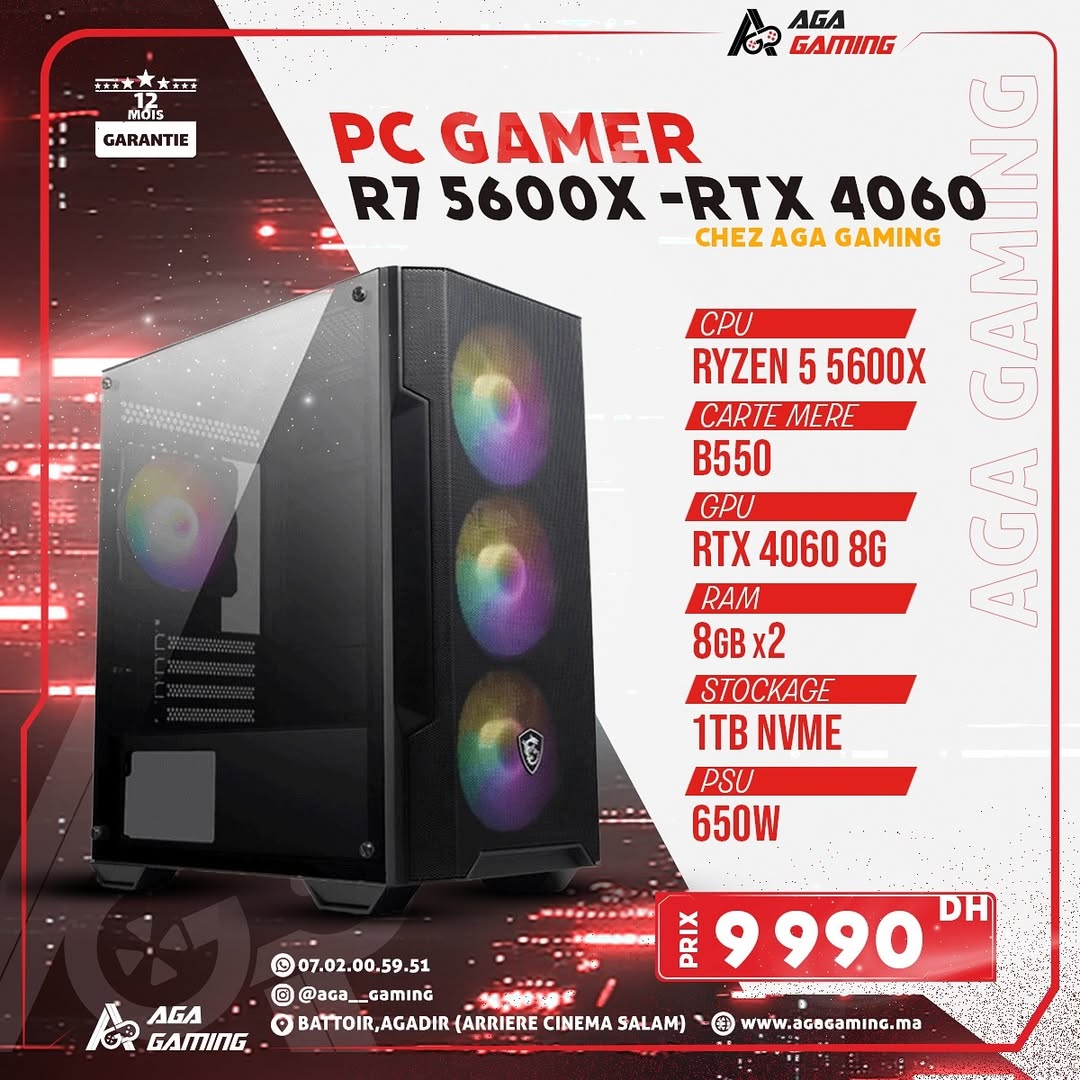 PC Gamer Ryzen 5 5600X - RTX 4060 PC Gamer Ryzen 5 5600X - RTX 4060